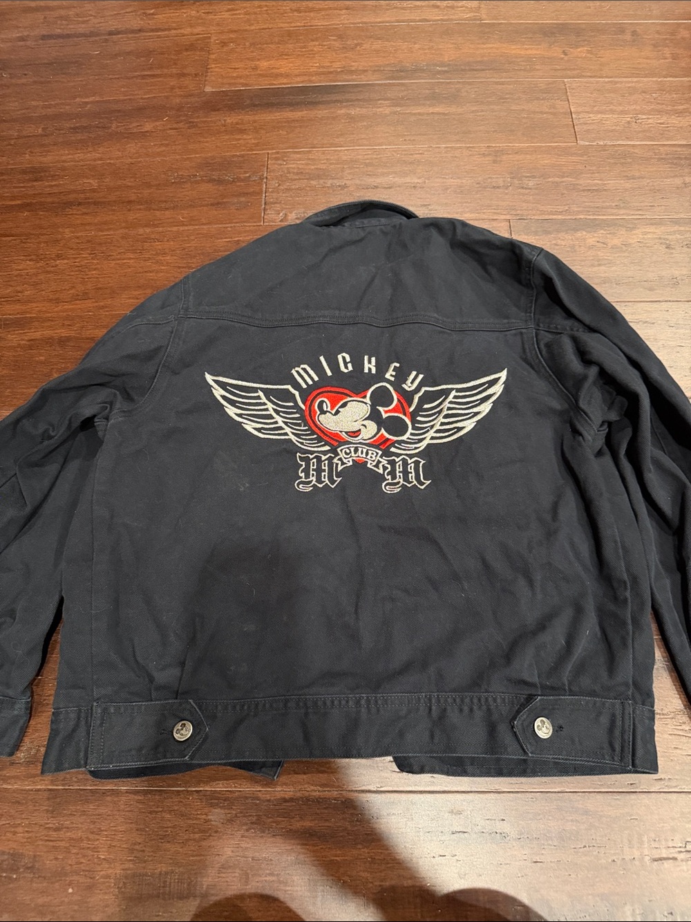 Disney Black Men's Winged Mickey Graphic Jacket